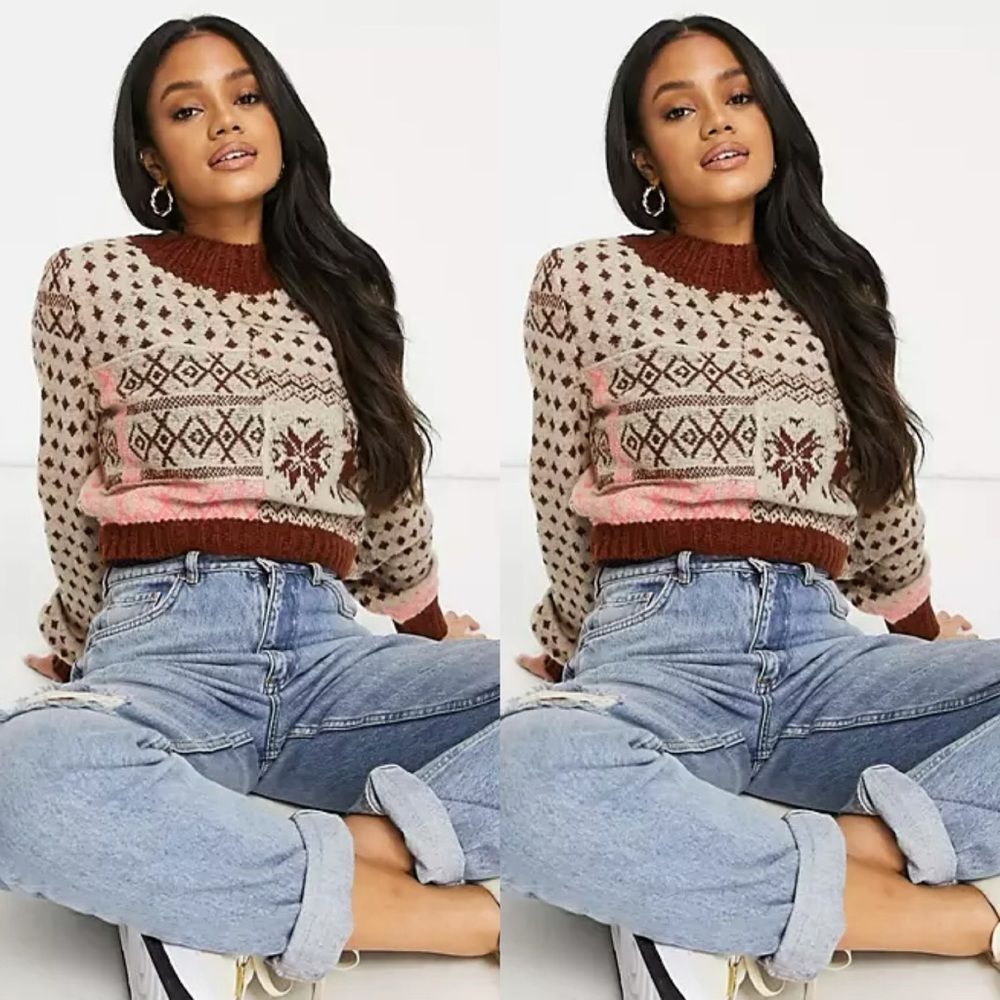Free People Snow Globe Pullover Sweater
